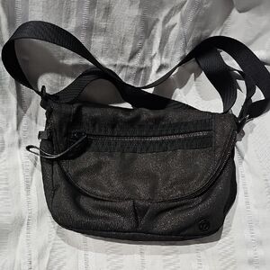 Lululemon Festival Bag; Black Crossbody Bag with Adjustable Strap